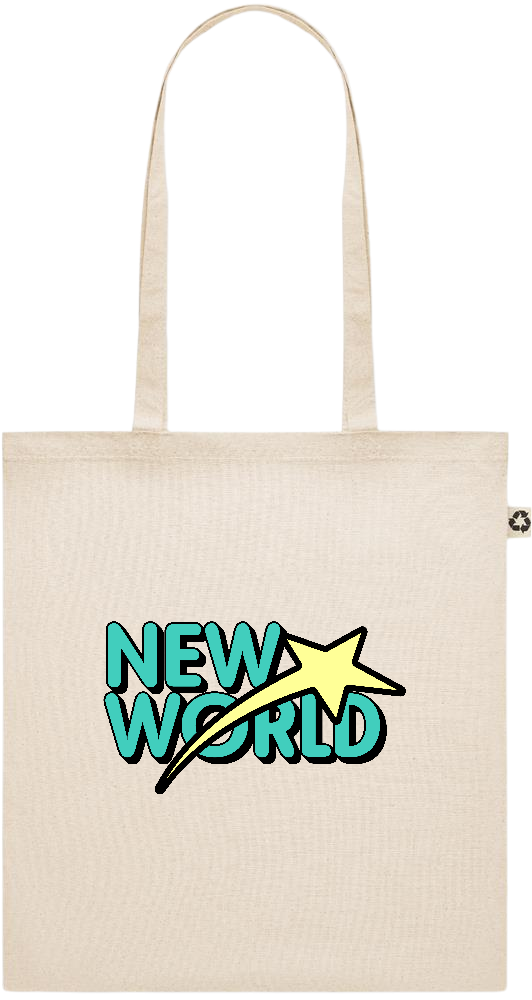 New World Star Design - Recycled cotton shopping bag_BEIGE_front