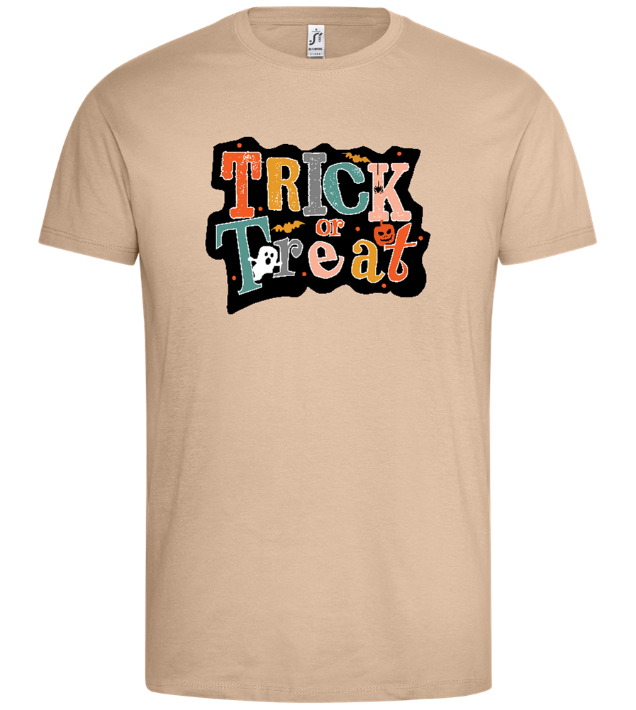 Spooky Trick or Treat Design - Premium men's t-shirt_SAND_front