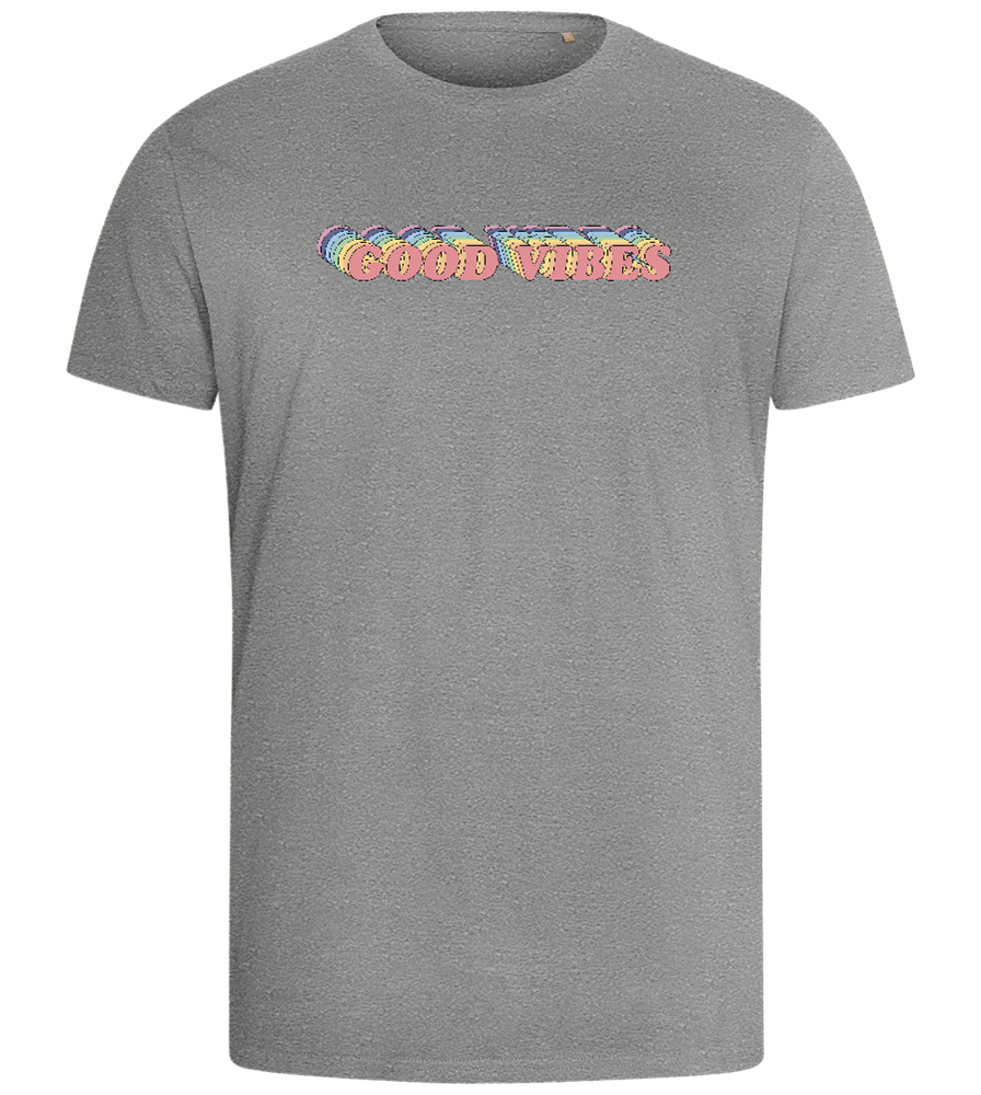 Good Vibes Rainbow Design - Comfort men's fitted t-shirt_ORION GREY_front