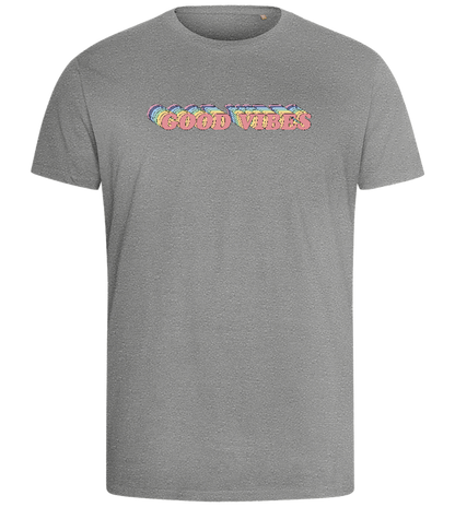 Good Vibes Rainbow Design - Comfort men's fitted t-shirt_ORION GREY_front