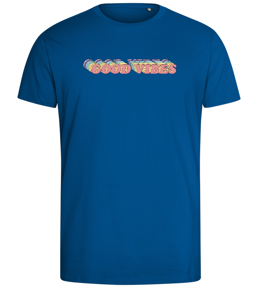 Good Vibes Rainbow Design - Comfort men's fitted t-shirt_ROYAL_front