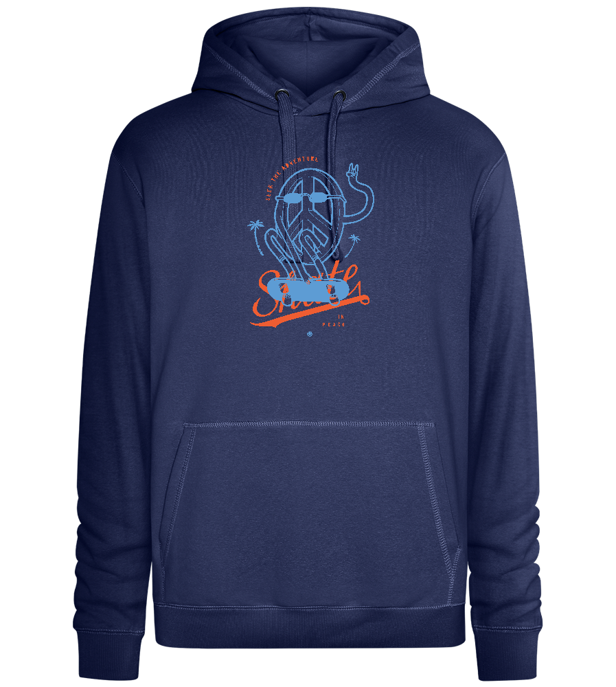 Skate Peace Design - Premium unisex hoodie_DENIM CHINA_front