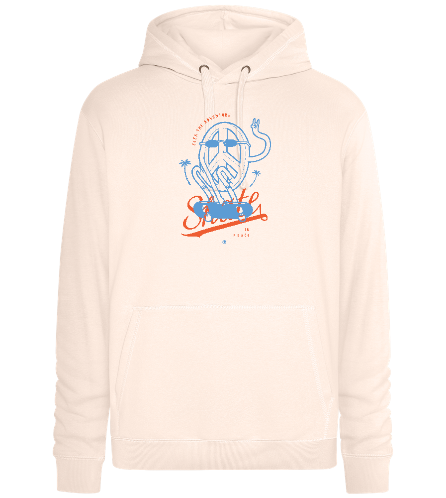 Skate Peace Design - Premium unisex hoodie_LIGHT PEACH ROSE_front