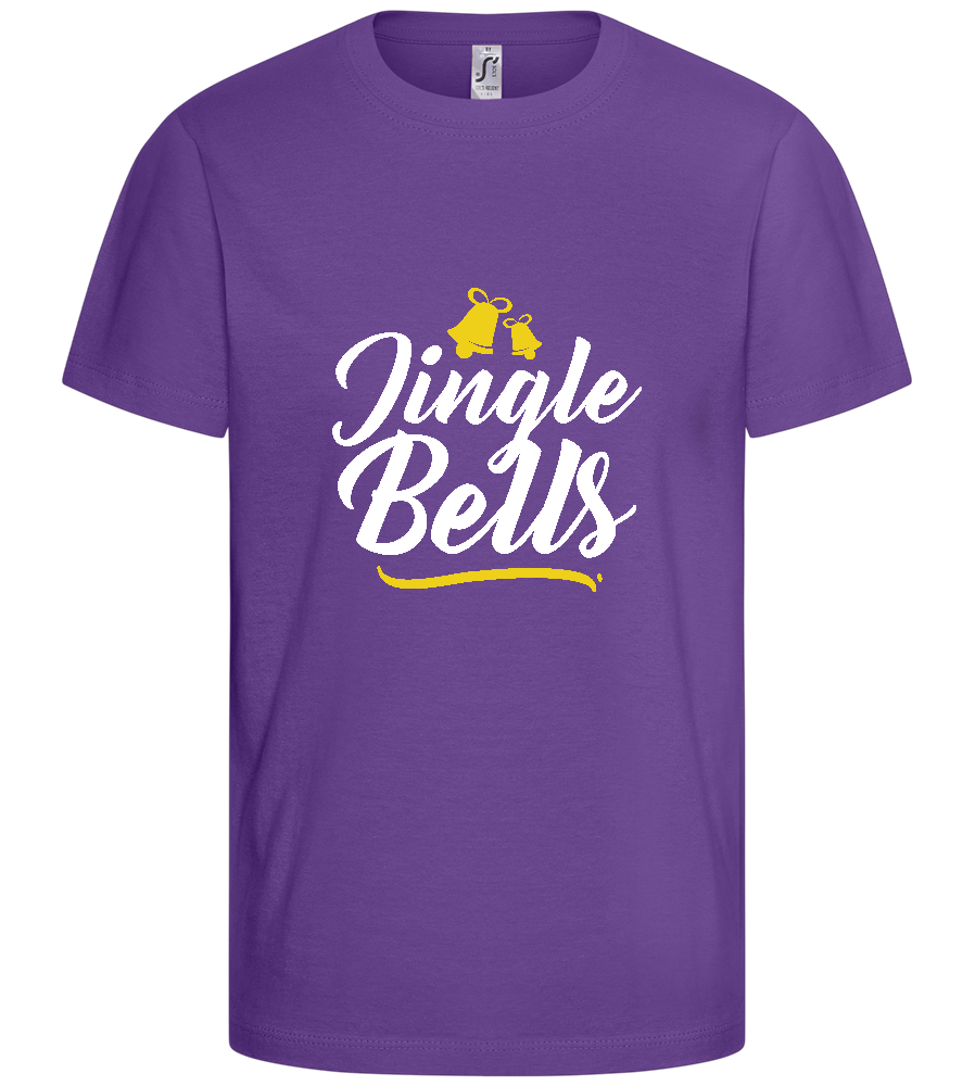 Christmas Jingle Bells Design - Basic kids t-shirt_DARK PURPLE_front