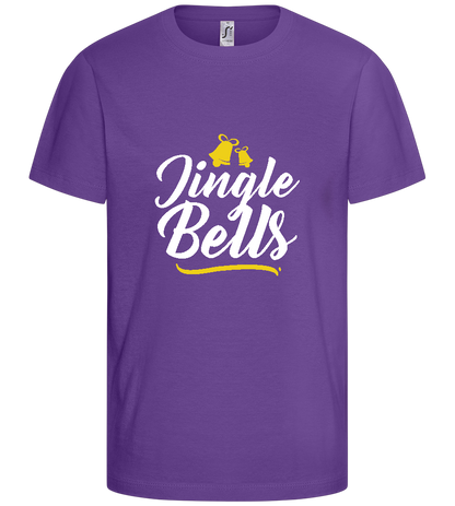 Christmas Jingle Bells Design - Basic kids t-shirt_DARK PURPLE_front