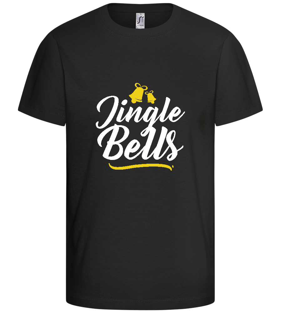 Christmas Jingle Bells Design - Basic kids t-shirt_DEEP BLACK_front