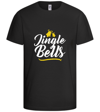 Christmas Jingle Bells Design - Basic kids t-shirt_DEEP BLACK_front