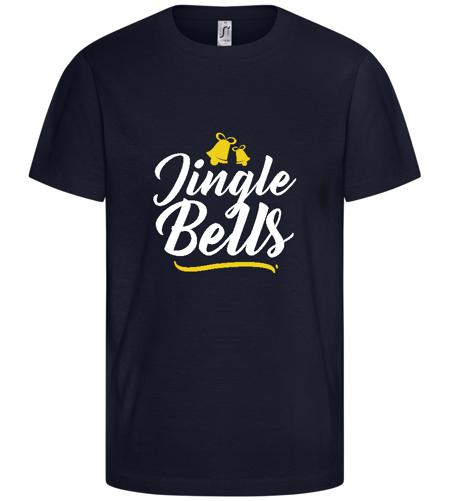 Christmas Jingle Bells Design - Basic kids t-shirt_FRENCH NAVY_front