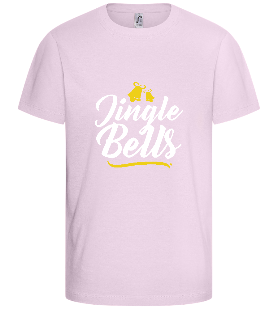 Christmas Jingle Bells Design - Basic kids t-shirt_LIGHT PINK_front