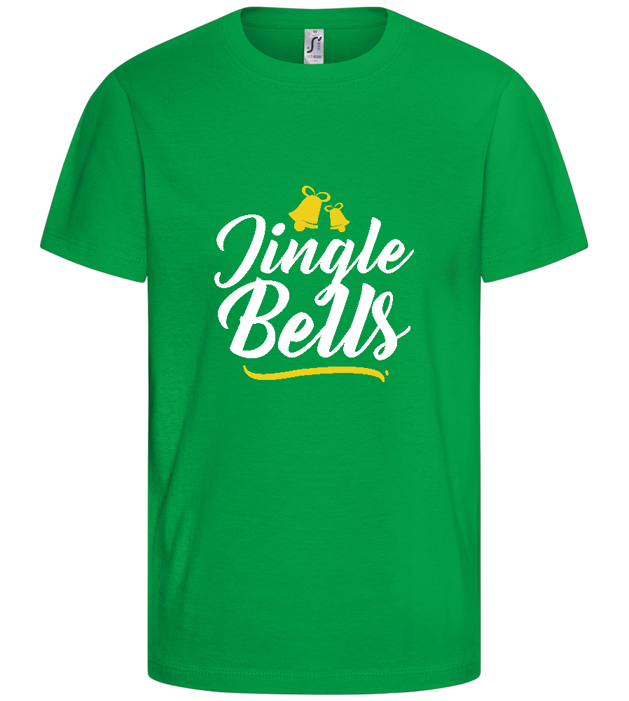 Christmas Jingle Bells Design - Basic kids t-shirt_MEADOW GREEN_front