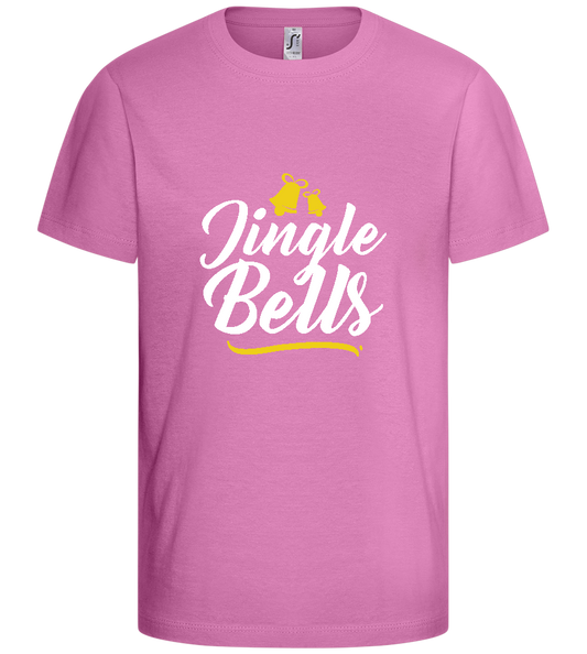 Christmas Jingle Bells Design - Basic kids t-shirt_PINK ORCHID_front