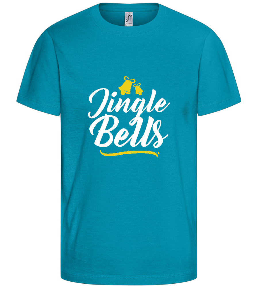 Christmas Jingle Bells Design - Basic kids t-shirt_TURQUOISE_front