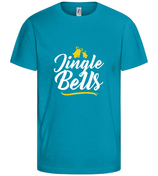 Christmas Jingle Bells Design - Basic kids t-shirt_TURQUOISE_front