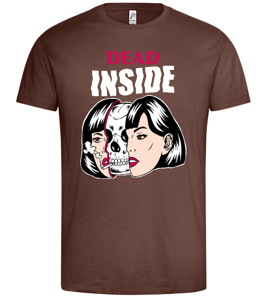 Dead Inside Design - Premium men's t-shirt_CHOCOLATE_front