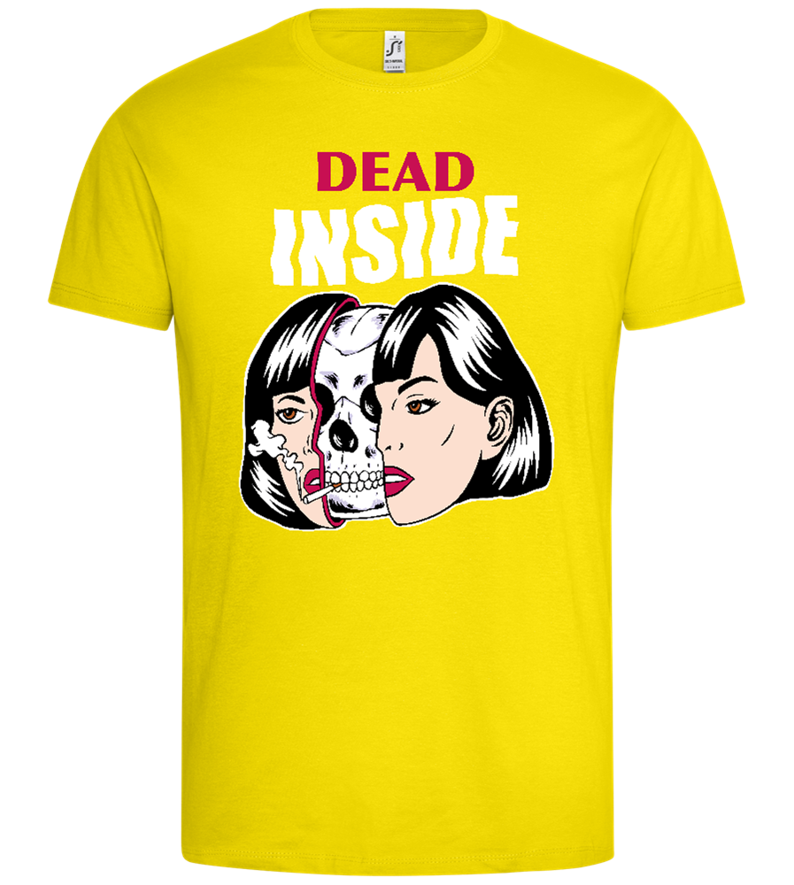 Dead Inside Design - Premium men's t-shirt_YELLOW_front