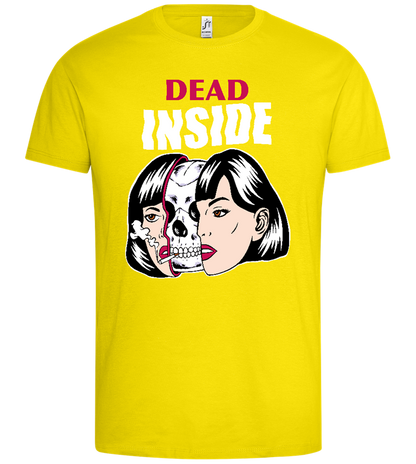 Dead Inside Design - Premium men's t-shirt_YELLOW_front