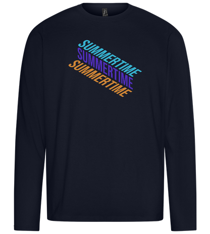 Summertime Design - Premium men's long sleeve t-shirt_FRENCH NAVY_front