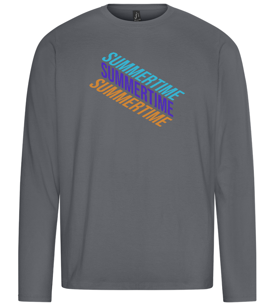 Summertime Design - Premium men's long sleeve t-shirt_MOUSE GREY_front