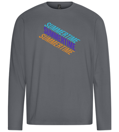 Summertime Design - Premium men's long sleeve t-shirt_MOUSE GREY_front