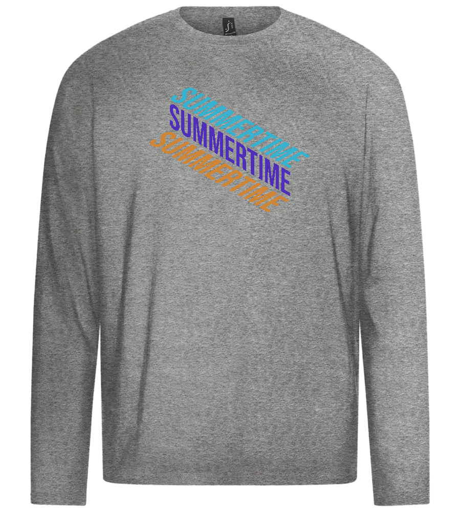 Summertime Design - Premium men's long sleeve t-shirt_ORION GREY_front