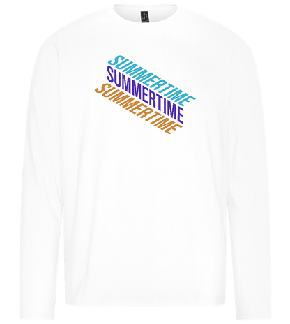 Summertime Design - Premium men's long sleeve t-shirt_WHITE_front