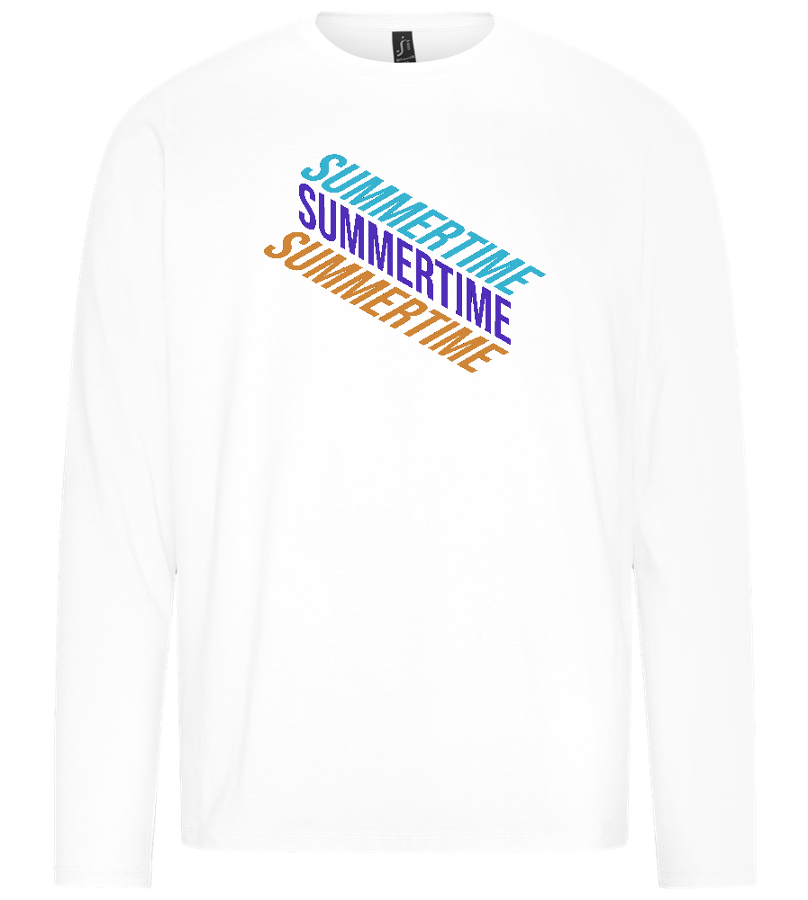 Summertime Design - Premium men's long sleeve t-shirt_WHITE_front