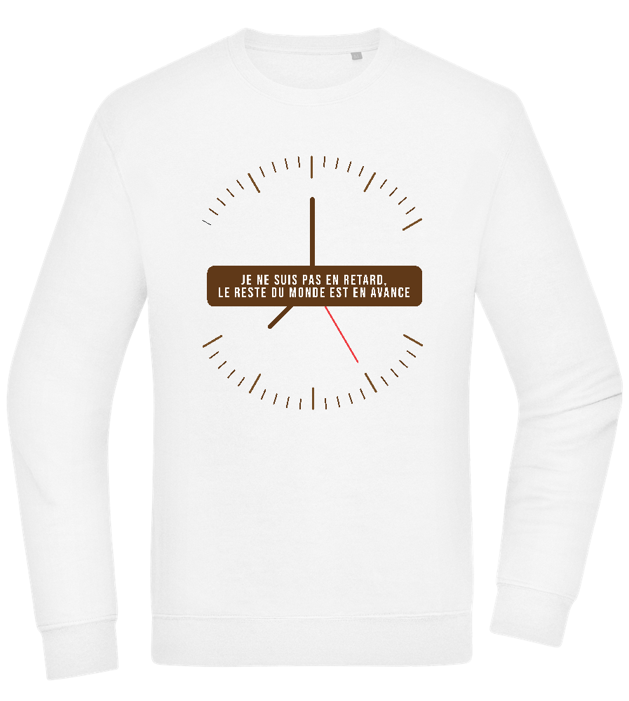 Never Late Design - Comfort Essential Unisex Sweater_WHITE_front