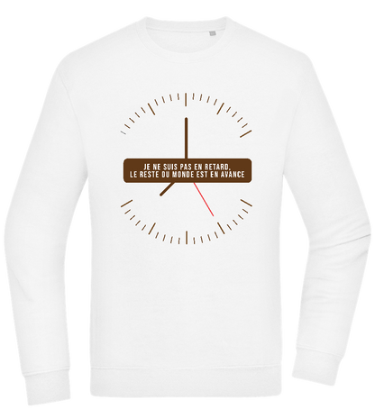 Never Late Design - Comfort Essential Unisex Sweater_WHITE_front