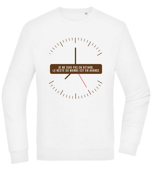 Never Late Design - Comfort Essential Unisex Sweater_WHITE_front