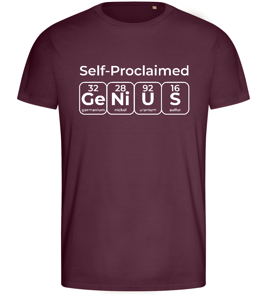 Periodic Table Genius Design - Basic men's fitted t-shirt_BORDEAUX_front