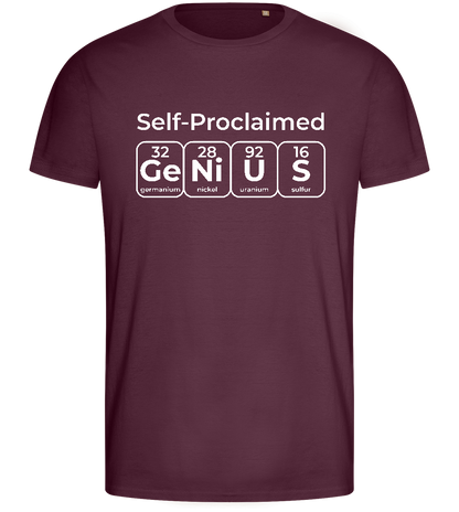 Periodic Table Genius Design - Basic men's fitted t-shirt_BORDEAUX_front