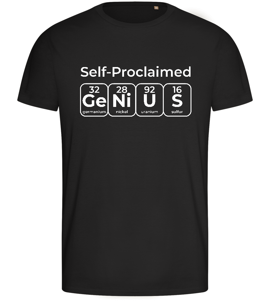 Periodic Table Genius Design - Basic men's fitted t-shirt_DEEP BLACK_front