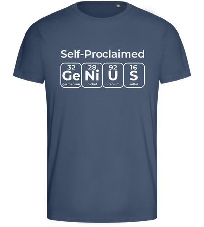 Periodic Table Genius Design - Basic men's fitted t-shirt_DENIM_front