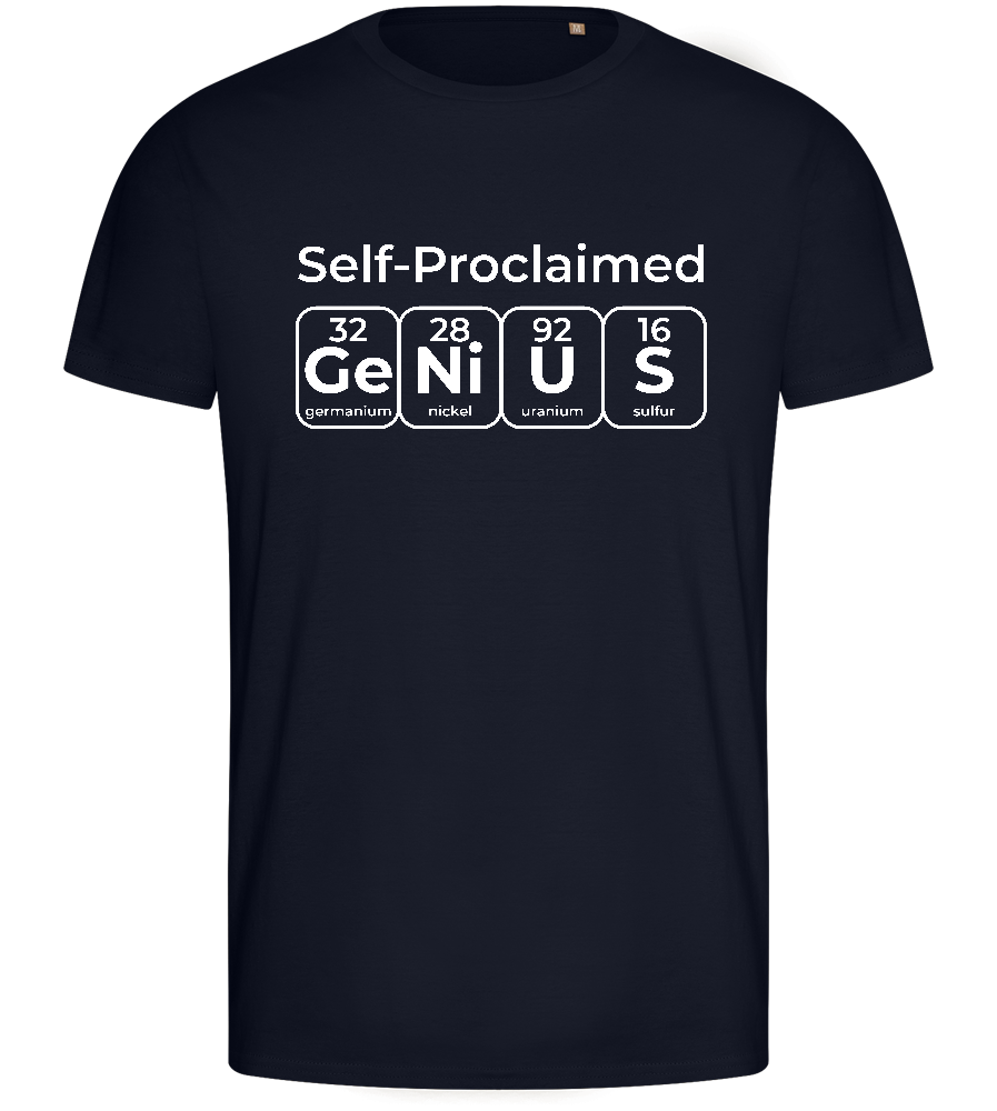 Periodic Table Genius Design - Basic men's fitted t-shirt_FRENCH NAVY_front