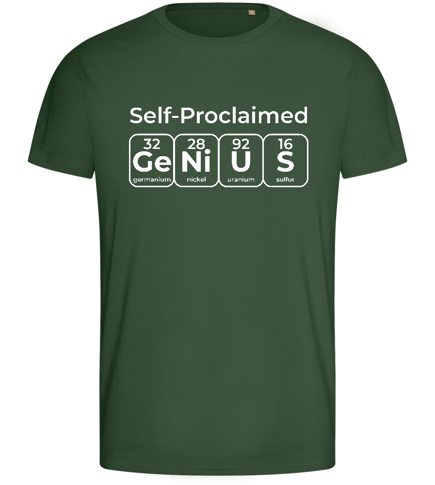 Periodic Table Genius Design - Basic men's fitted t-shirt_GREEN BOTTLE_front