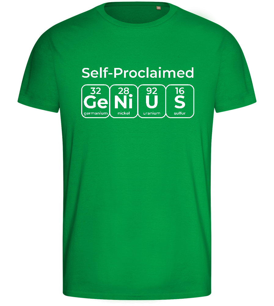 Periodic Table Genius Design - Basic men's fitted t-shirt_MEADOW GREEN_front