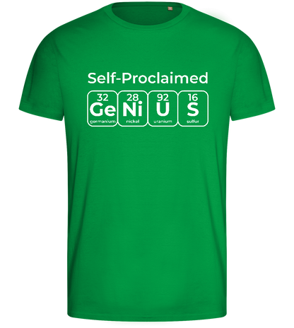 Periodic Table Genius Design - Basic men's fitted t-shirt_MEADOW GREEN_front