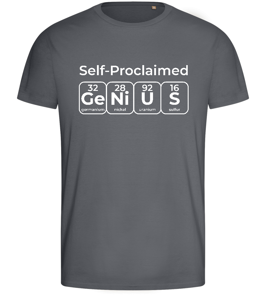 Periodic Table Genius Design - Basic men's fitted t-shirt_MOUSE GREY_front