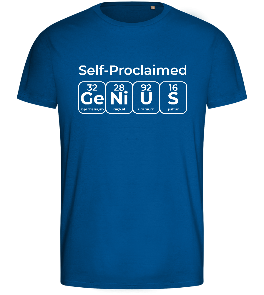 Periodic Table Genius Design - Basic men's fitted t-shirt_ROYAL_front