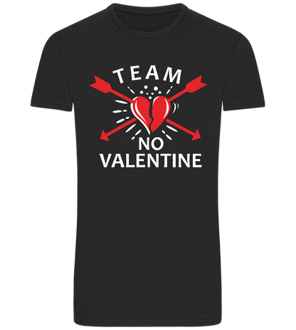Team No Valentine Design - Basic Unisex T-Shirt_DEEP BLACK_front