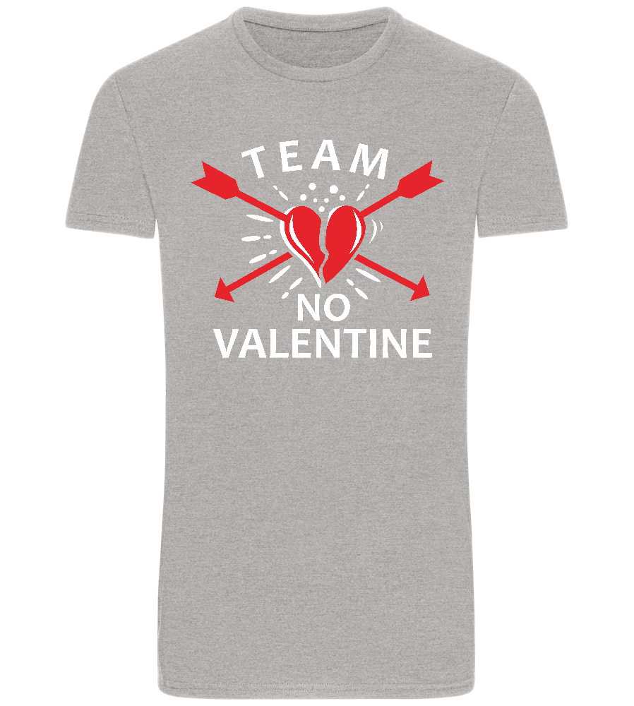 Team No Valentine Design - Basic Unisex T-Shirt_ORION GREY_front