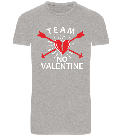 Team No Valentine Design - Basic Unisex T-Shirt_ORION GREY_front