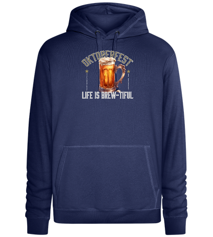 Life is Brew-tiful Design - Premium unisex hoodie_DENIM CHINA_front