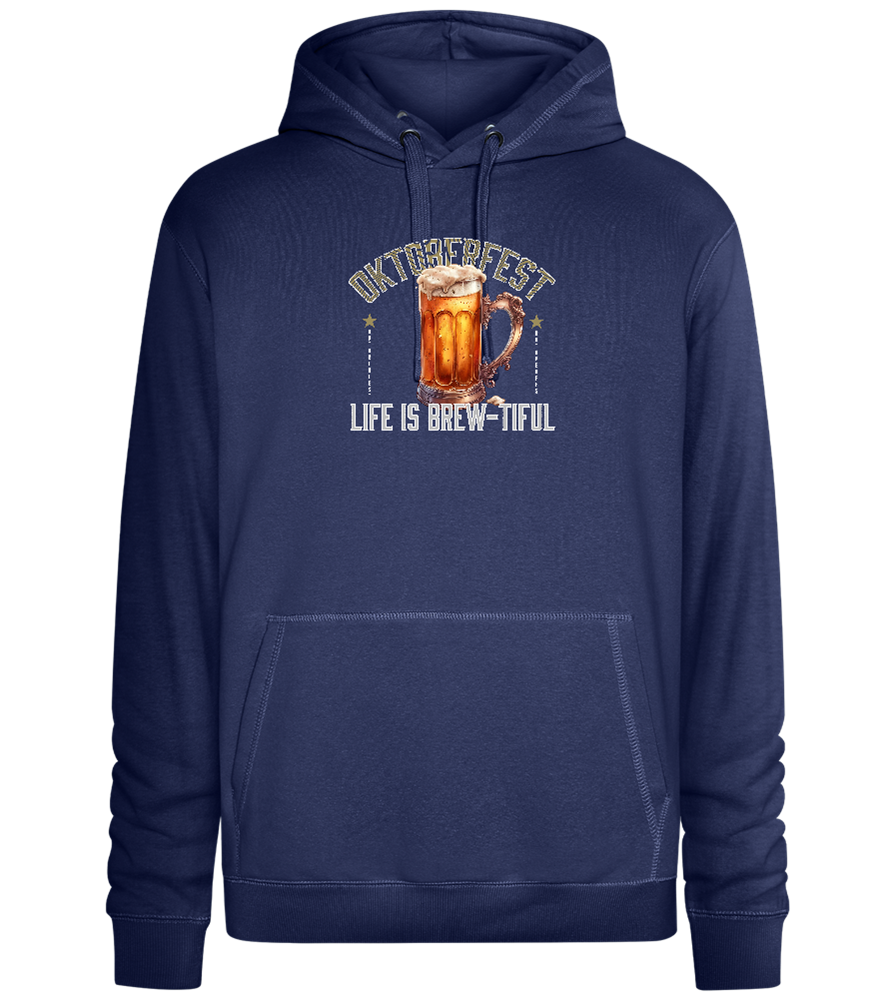 Life is Brew-tiful Design - Premium unisex hoodie_DENIM CHINA_front