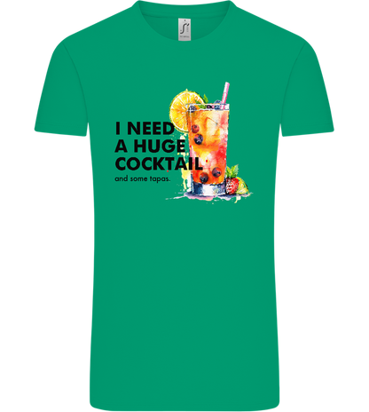 I Need a Huge Cocktail Design - Comfort Unisex T-Shirt_SPRING GREEN_front