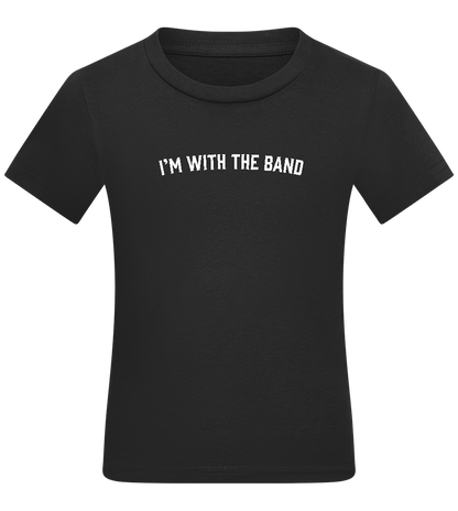 Im With the Band Design - Comfort kids fitted t-shirt_DEEP BLACK_front