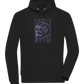 Neon Lines Skull Design - Comfort unisex hoodie_BLACK_front