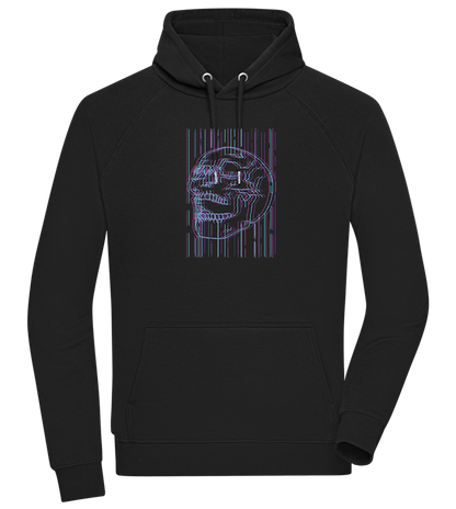 Neon Lines Skull Design - Comfort unisex hoodie_BLACK_front