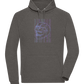 Neon Lines Skull Design - Comfort unisex hoodie_CHARCOAL CHIN_front