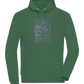 Neon Lines Skull Design - Comfort unisex hoodie_GREEN BOTTLE_front